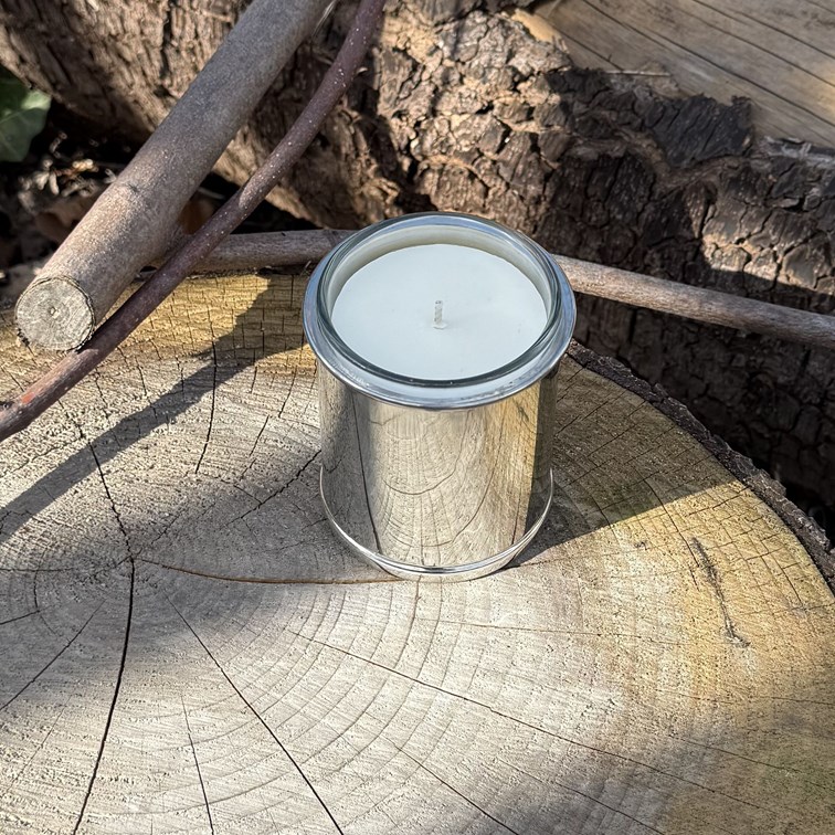 Plain Pewter Candle Votive Plain Pewter Candle Votive