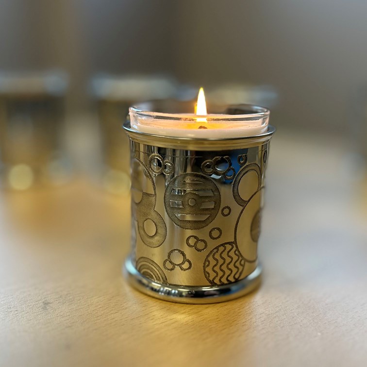 Retro Pewter Candle Votive Retro Pewter Candle Votive