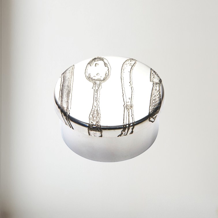 Small Knife Fork Spoon Pewter Trinket Box Small Knife Fork Spoon Pewter Trinket Box