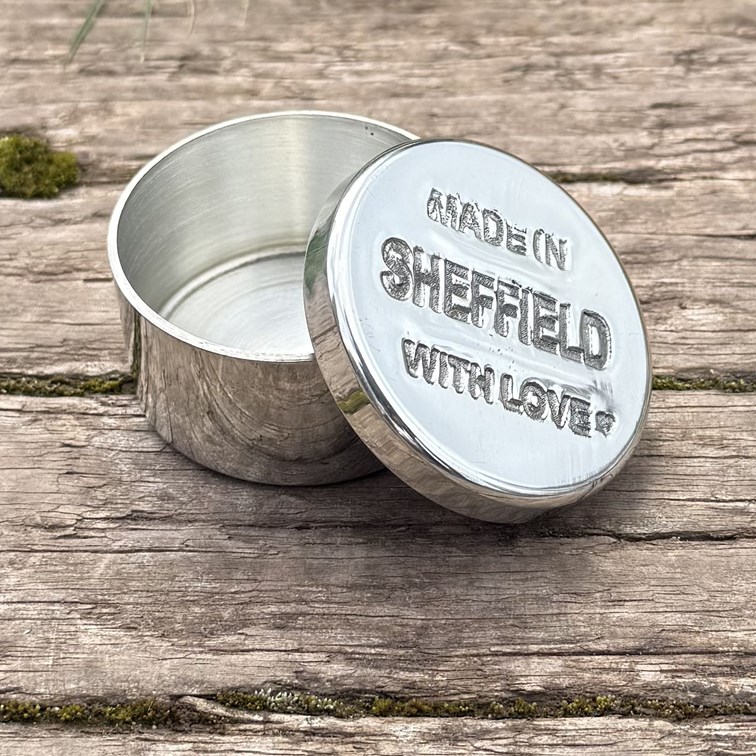 Made In Sheffield Small Pewter Trinket Pill Box Made In Sheffield Small Pewter Trinket Pill Box