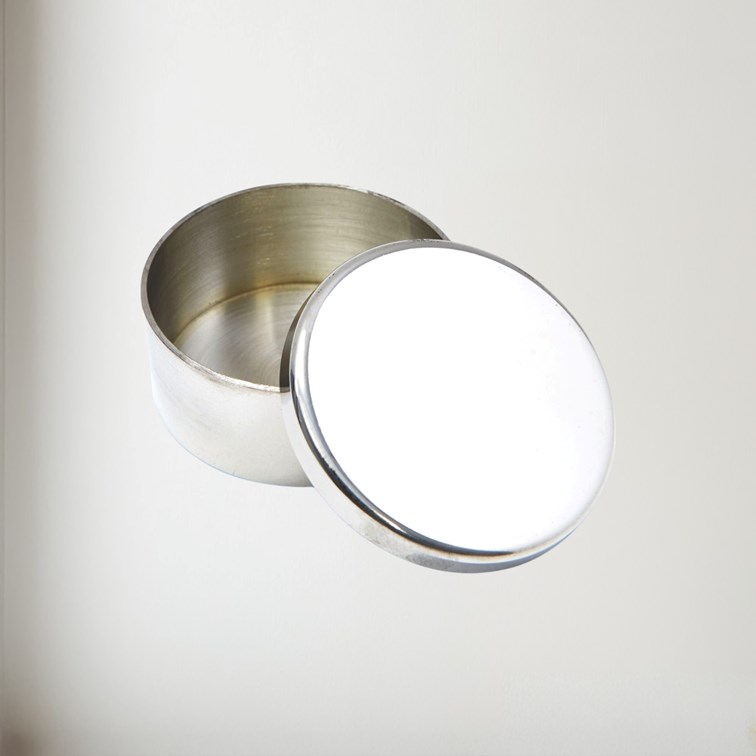 Plain Pewter Small Trinket Pill Box Plain Pewter Small Trinket Pill Box