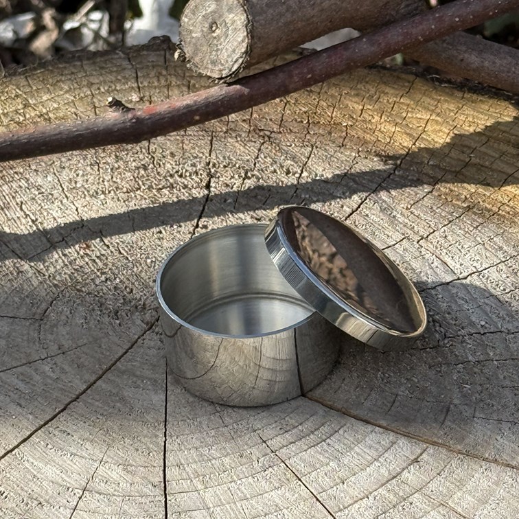 Plain Pewter Small Trinket Pill Box Plain Pewter Small Trinket Pill Box