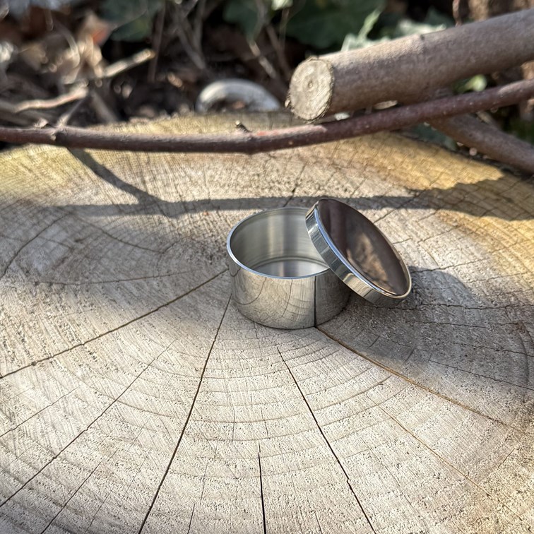 Plain Pewter Small Trinket Pill Box Plain Pewter Small Trinket Pill Box
