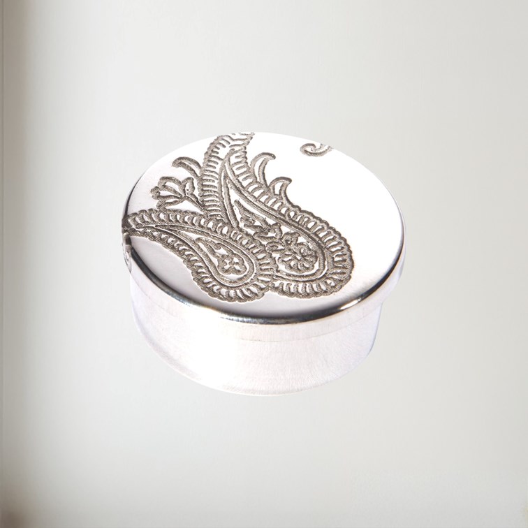 Small Paisley Pewter Trinket Box Small Paisley Pewter Trinket Box