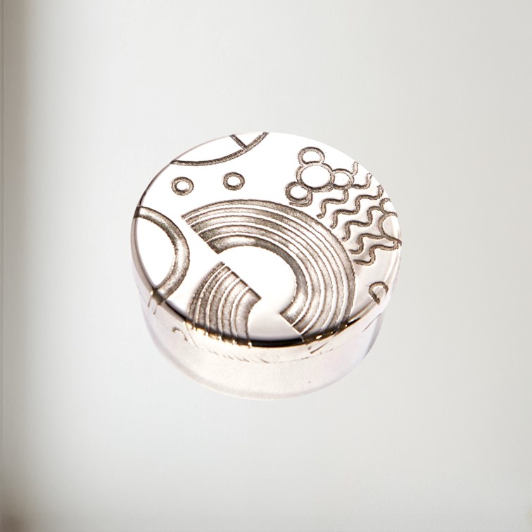 Small Retro Pewter Trinket Box Small Retro Pewter Trinket Box