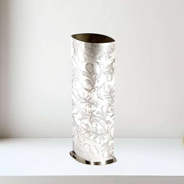Medium Peacock Pewter Vase Medium Peacock Pewter Vase