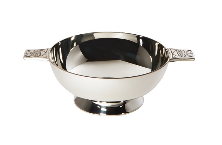 Small Silver Plated Celtic Quaich 3" celtic silver plated quaich