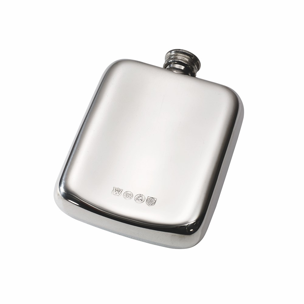 Thistle Stamp 4oz Pewter Pocket Flask Thistle Stamp 4oz Pewter Pocket Flask
