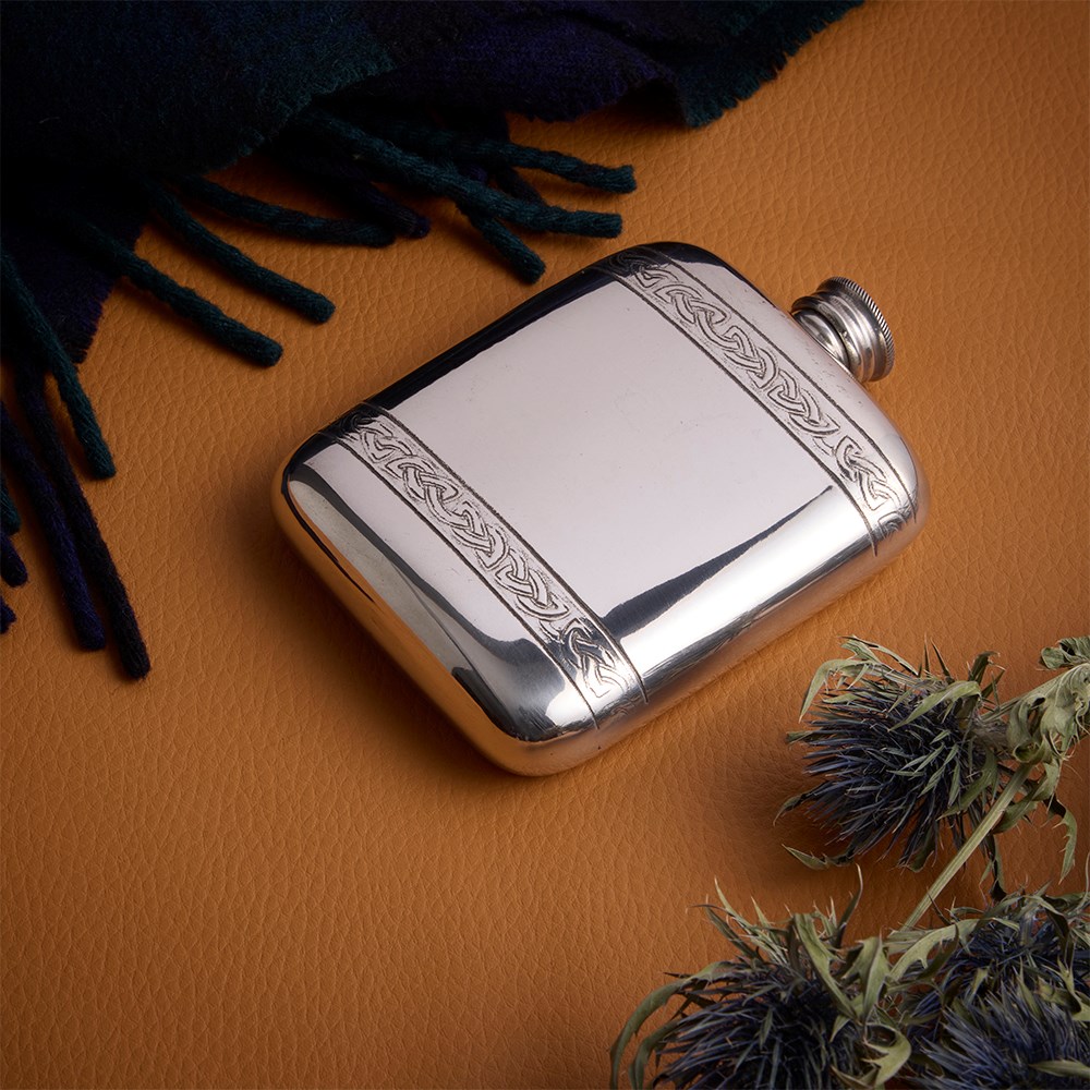 Celtic Bands Pewter 4oz Pocket Flask