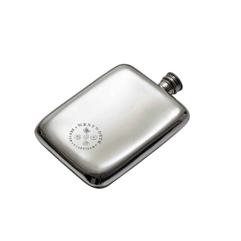 Thistle Embossed 6oz Pewter Pocket Flask Thistle Embossed 6oz Pewter Pocket Flask