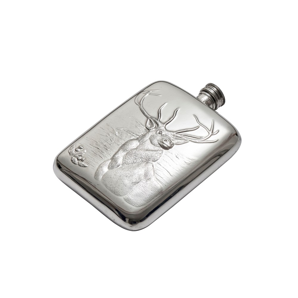 Monarch of the Glen 6oz Pewter Pocket Flask