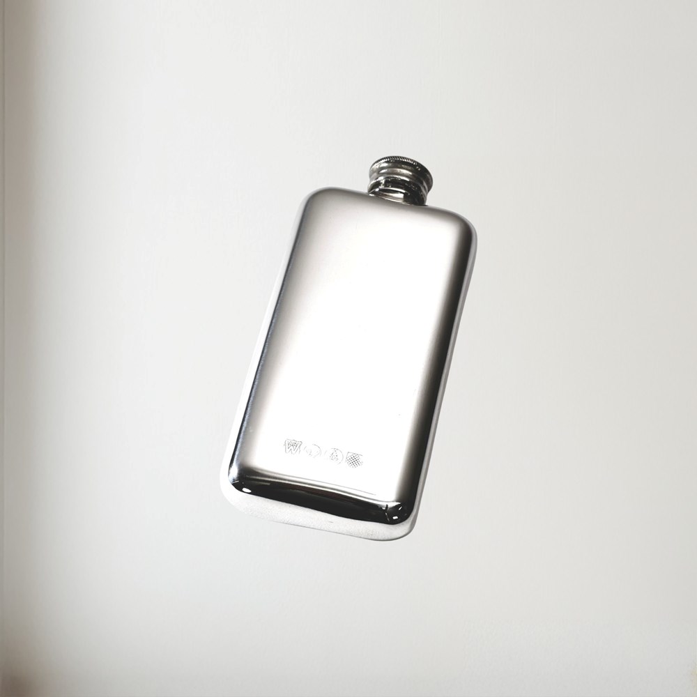 3oz Plain Pewter Pocket Flask
