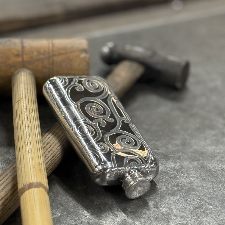 Small Tree Of Life Pewter Pocket Flask Small Tree Of Life Pewter Pocket Flask