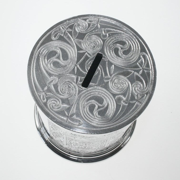 Celtic Spiral Pewter Money Box Celtic Spiral Pewter Money Box