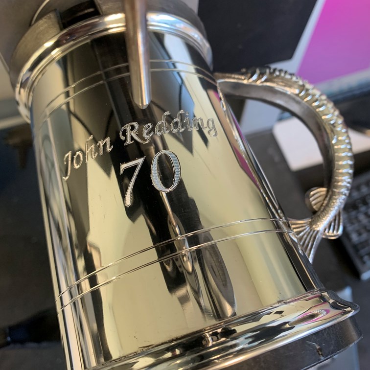 Fish Handle One Pint Pewter Tankard Fish Handle One Pint Pewter Tankard