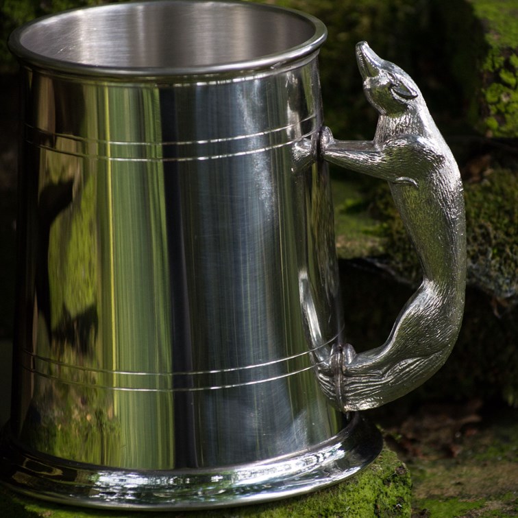Fox Handle One Pint Pewter Tankard Fox Handle One Pint Pewter Tankard