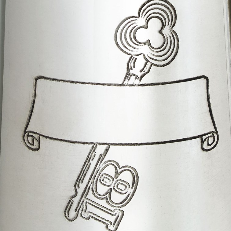18 Key Stamp One Pint Pewter Tankard detail of 18 key tankard