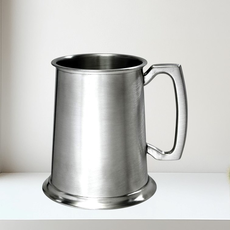 One Pint Antique Finish Pewter Tankard Antique finish tankard