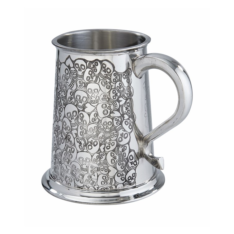 Love Skull One Pint Pewter Tankard Love Skull One Pint Pewter Tankard