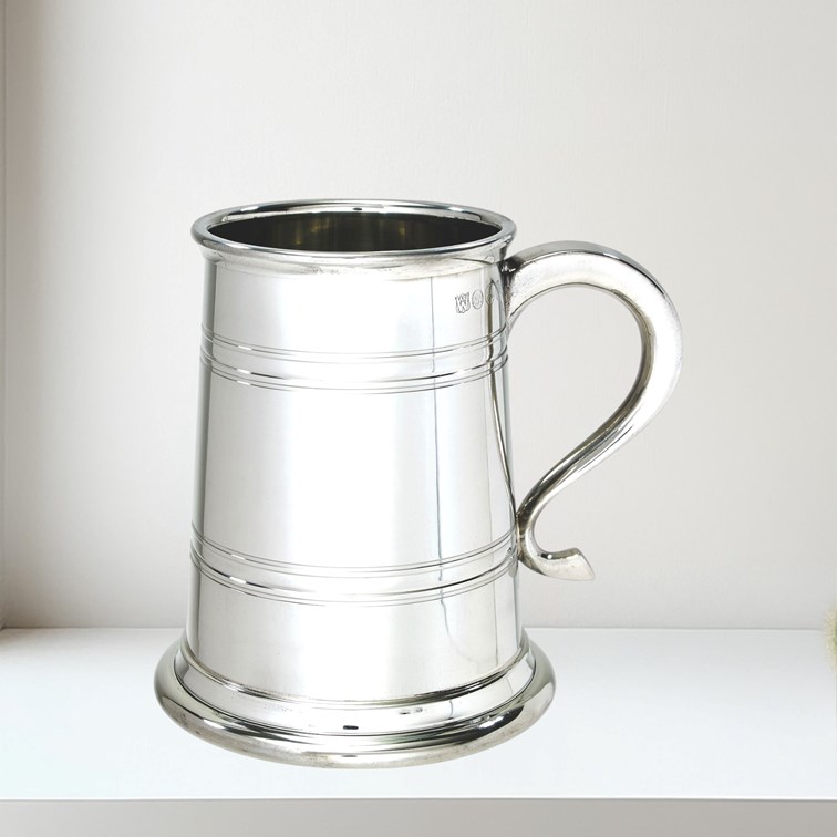One Pint Heeley Pewter Lined Tankard A420 Heeley pint tankard