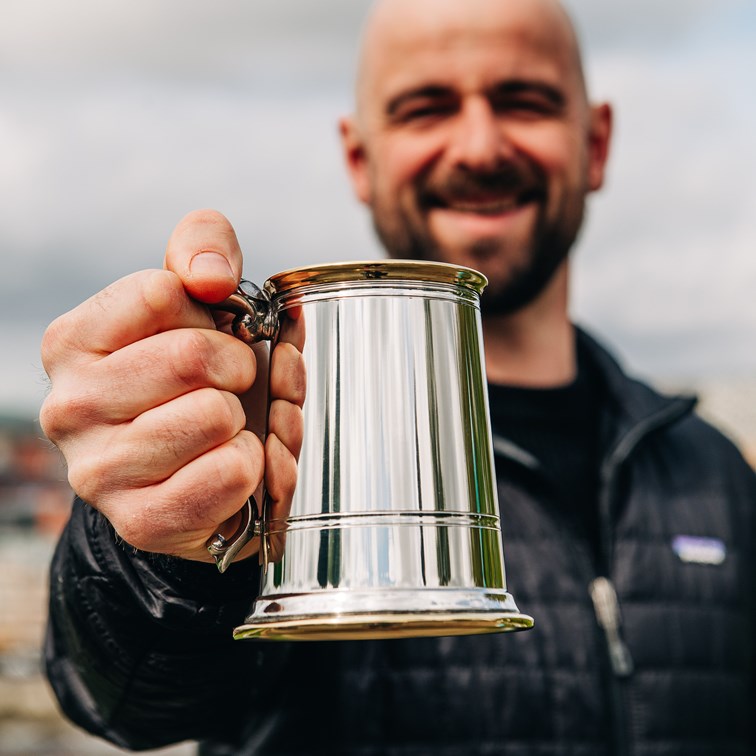 Wortley Pewter And Brass One Pint Tankard Wortley Pewter And Brass One Pint Tankard