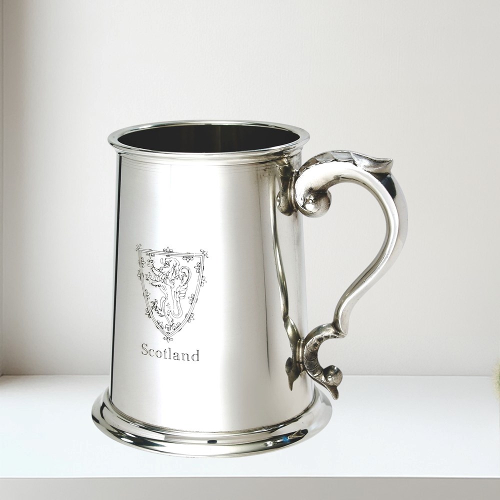 Lion Of Scotland One Pint Pewter Tankard Lion Of Scotland One Pint Pewter Tankard