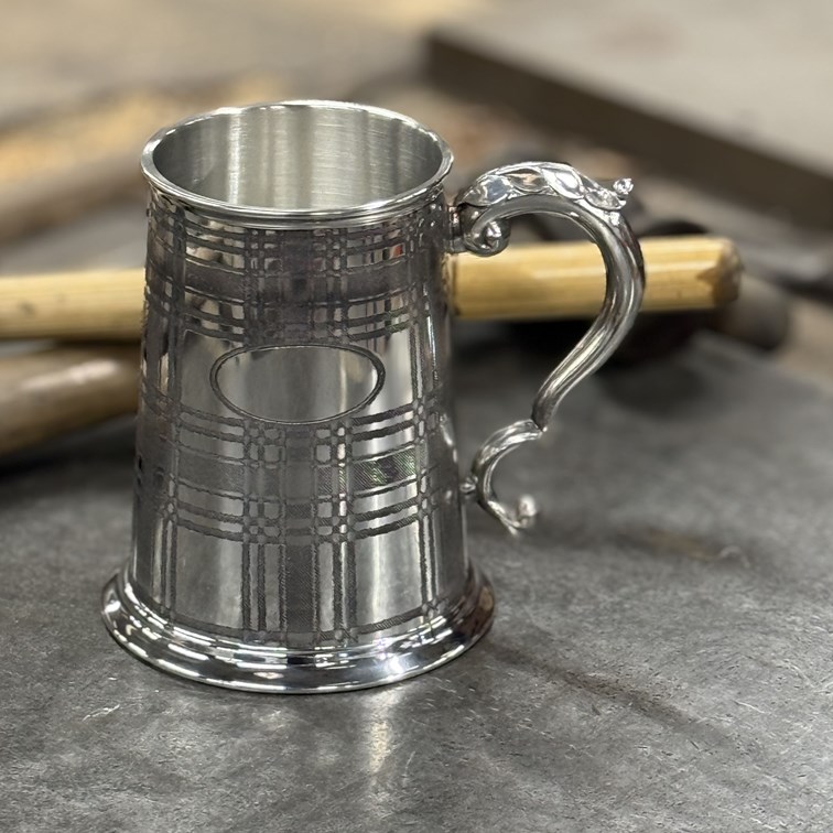 Tartan One Pint Pewter Tankard Tartan One Pint Pewter Tankard