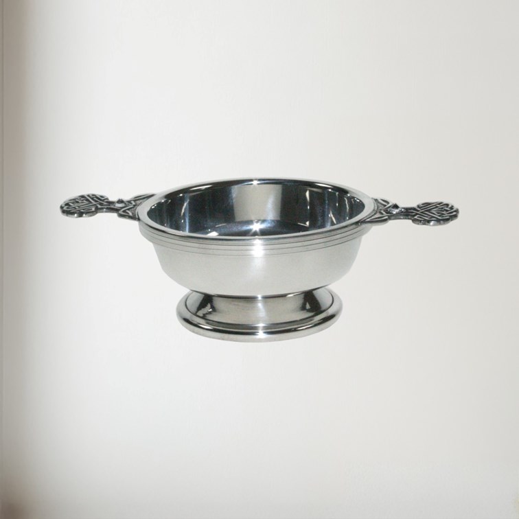 Birthstone Pewter Quaich April With Cubic Zicorna Stones