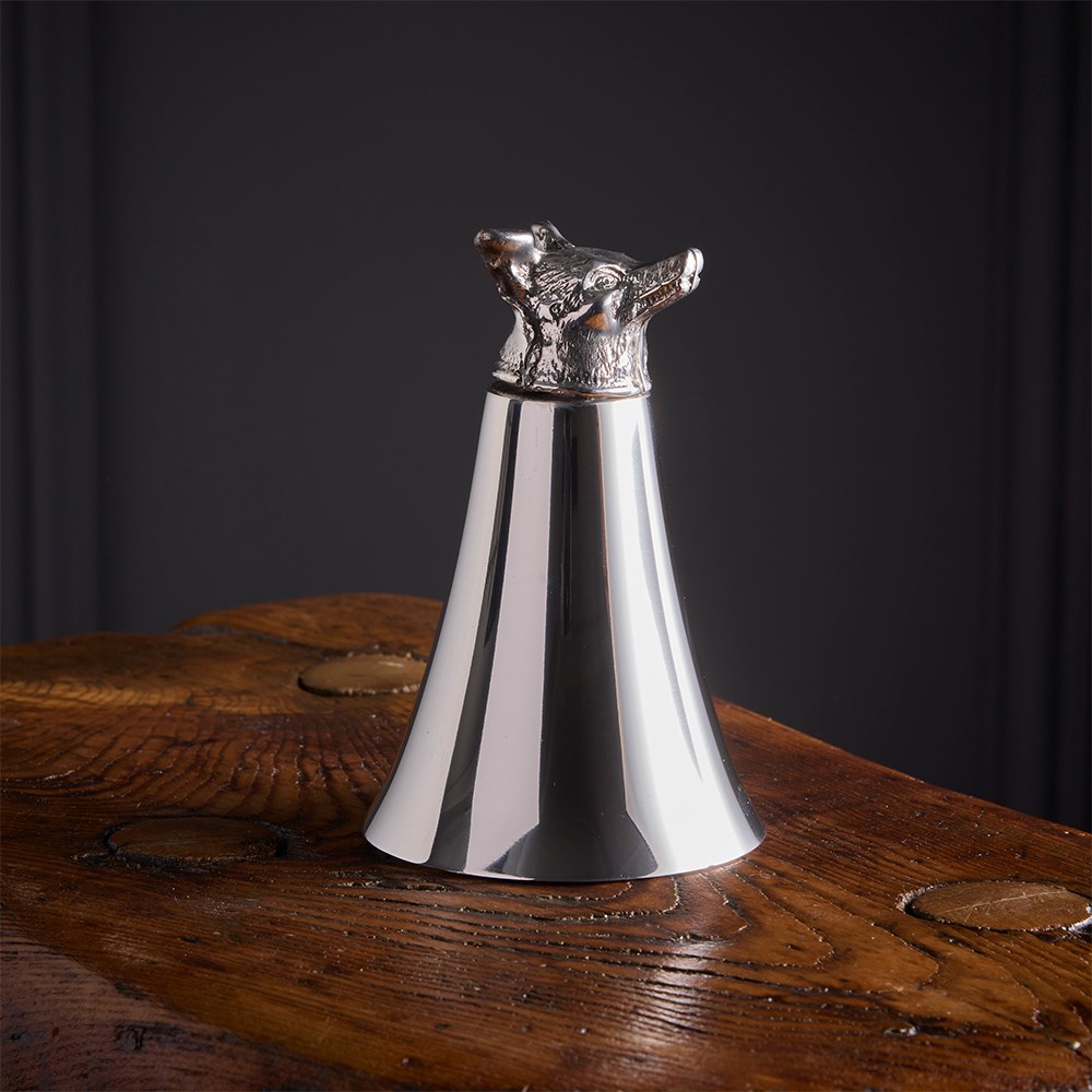 Fox Head 5oz Pewter Jigger Cup Fox Head 5oz Pewter Jigger Cup