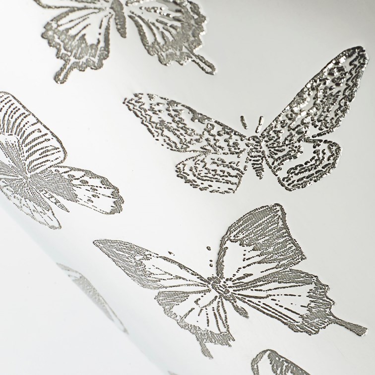 Butterfly Pattern Pewter Vase Butterfly Pattern Pewter Vase