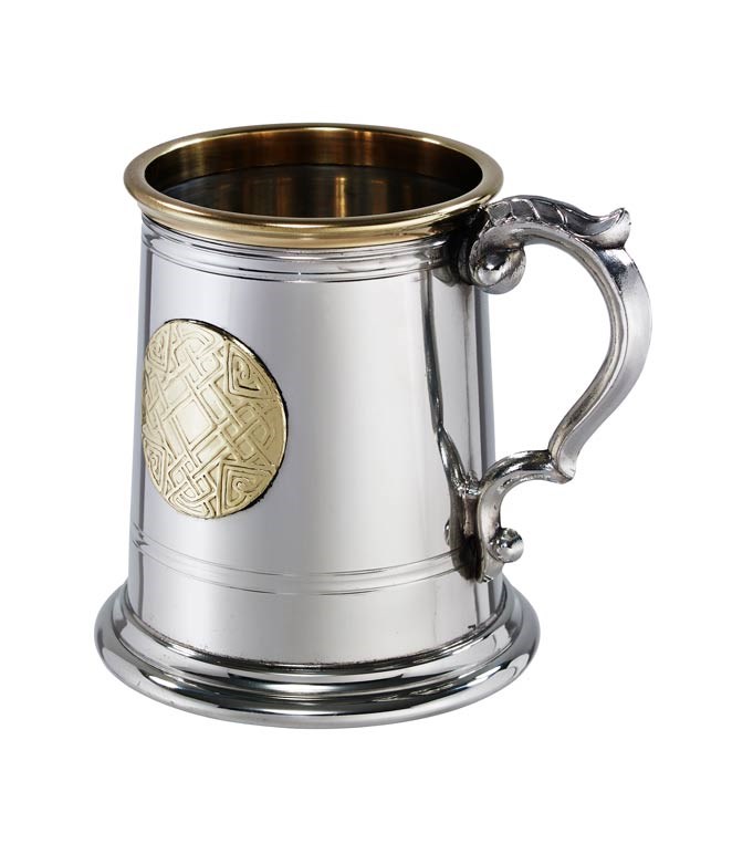 Celtic Gold Half Pint Pewter Tankard Celtic Gold Half Pint Pewter Tankard