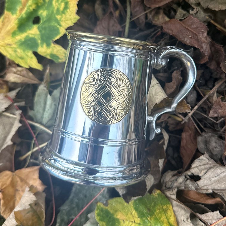 Half Pint Celtic Gold Pewter Tankard Half Pint Celtic Gold Pewter Tankard