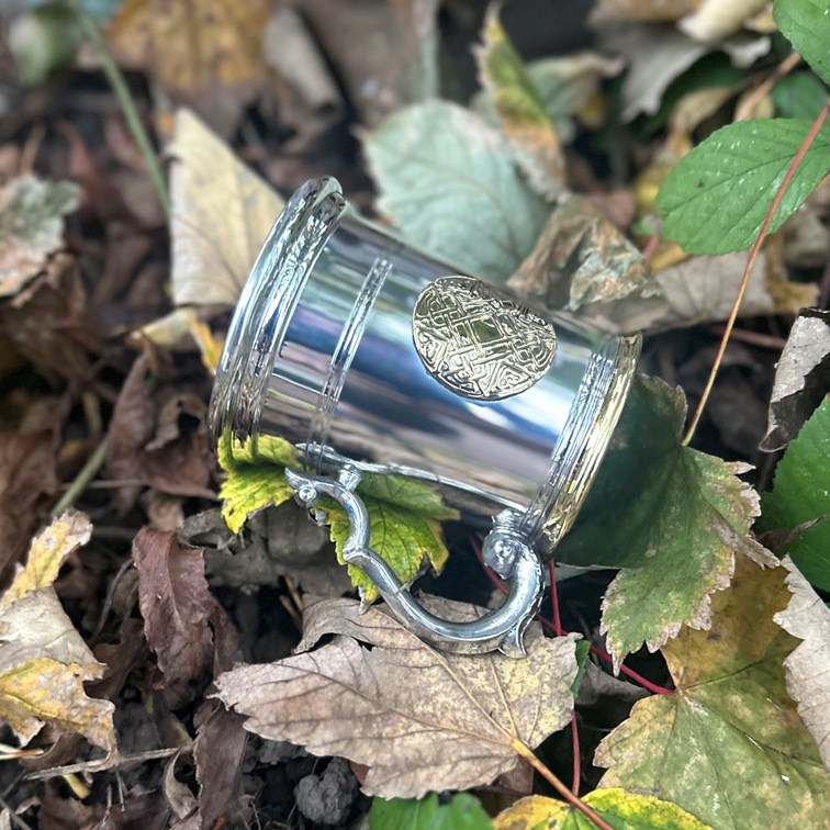 Half Pint Celtic Gold Pewter Tankard Half Pint Celtic Gold Pewter Tankard