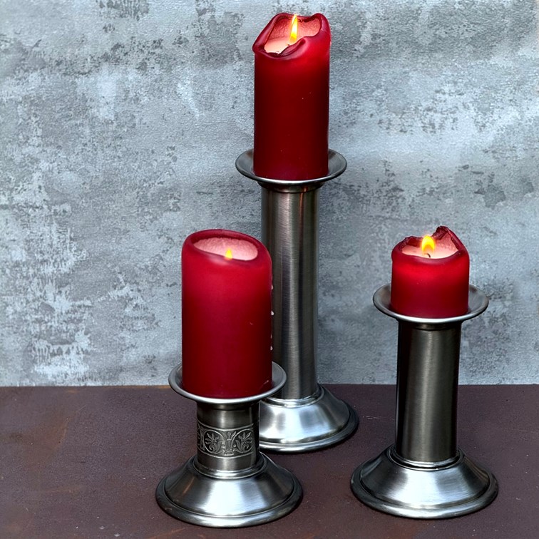 Extra Small Medieval Pewter Candle Holder Antique Finish Extra Small Medieval Pewter Candle Holder Antique Finish