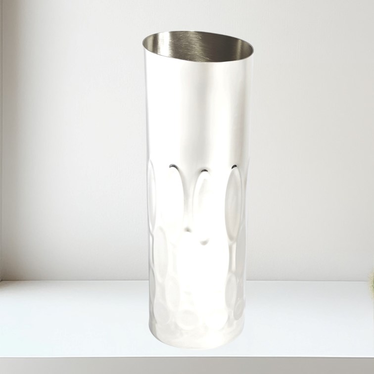 Large Pewter Elipse Vase Large Pewter Elipse Vase