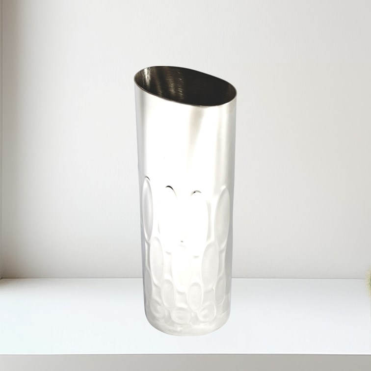 Medium Pewter Elipse Vase Medium Pewter Elipse Vase