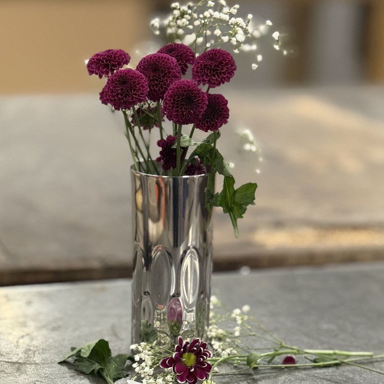 Small Pewter Elipse Vase Small Pewter Elipse Vase