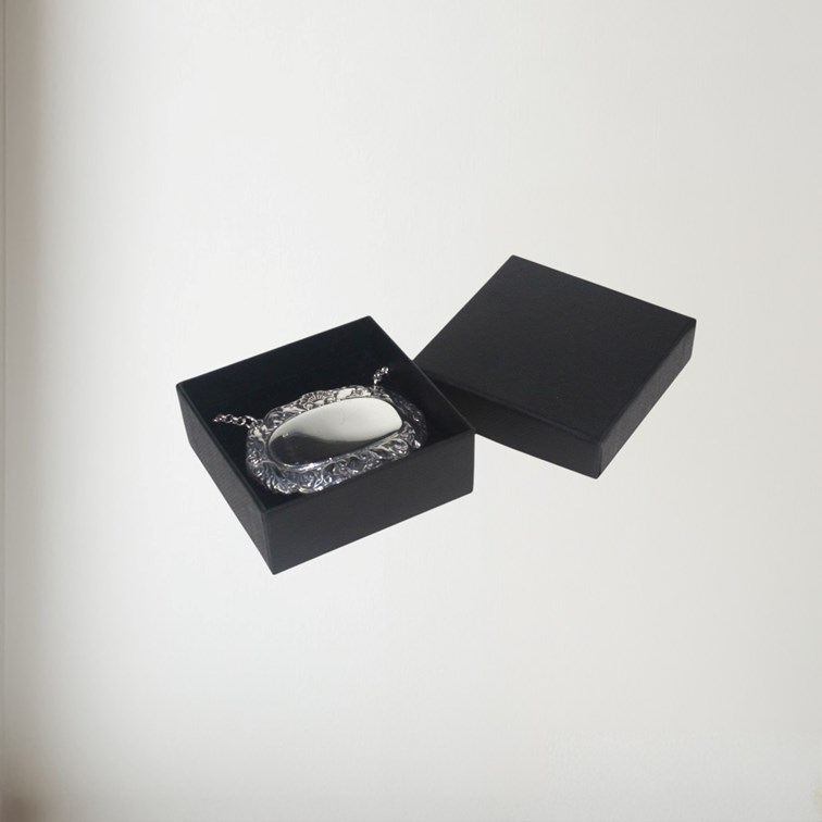 Cast Pewter Shell Pattern Decanter Label Cast Pewter Shell Pattern Decanter Label