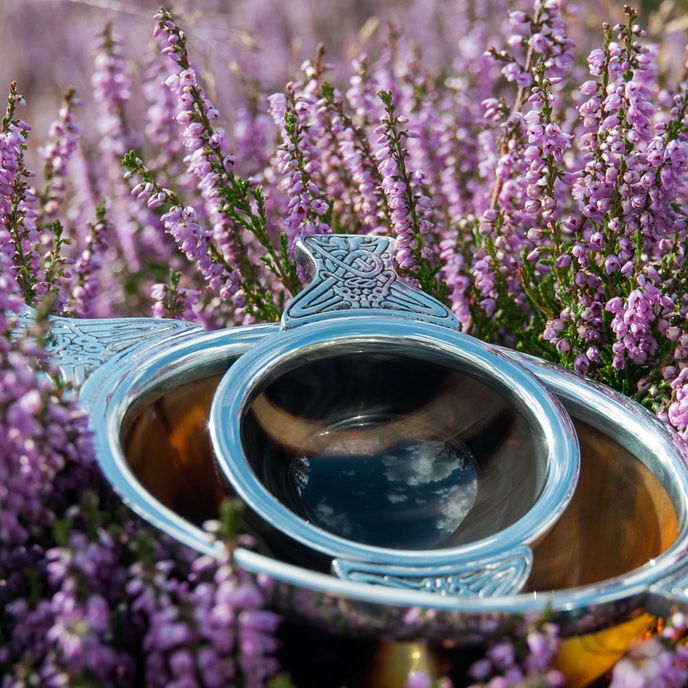 80mm Horn And Pewter Quaich 80mm Horn And Pewter Quaich