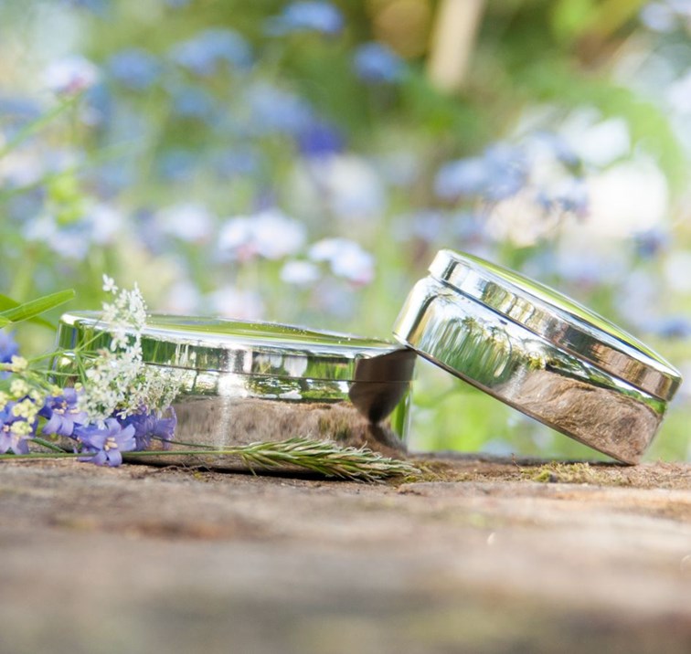 6cm Plain Round Pewter Trinket Box small round plain pewter trinket box