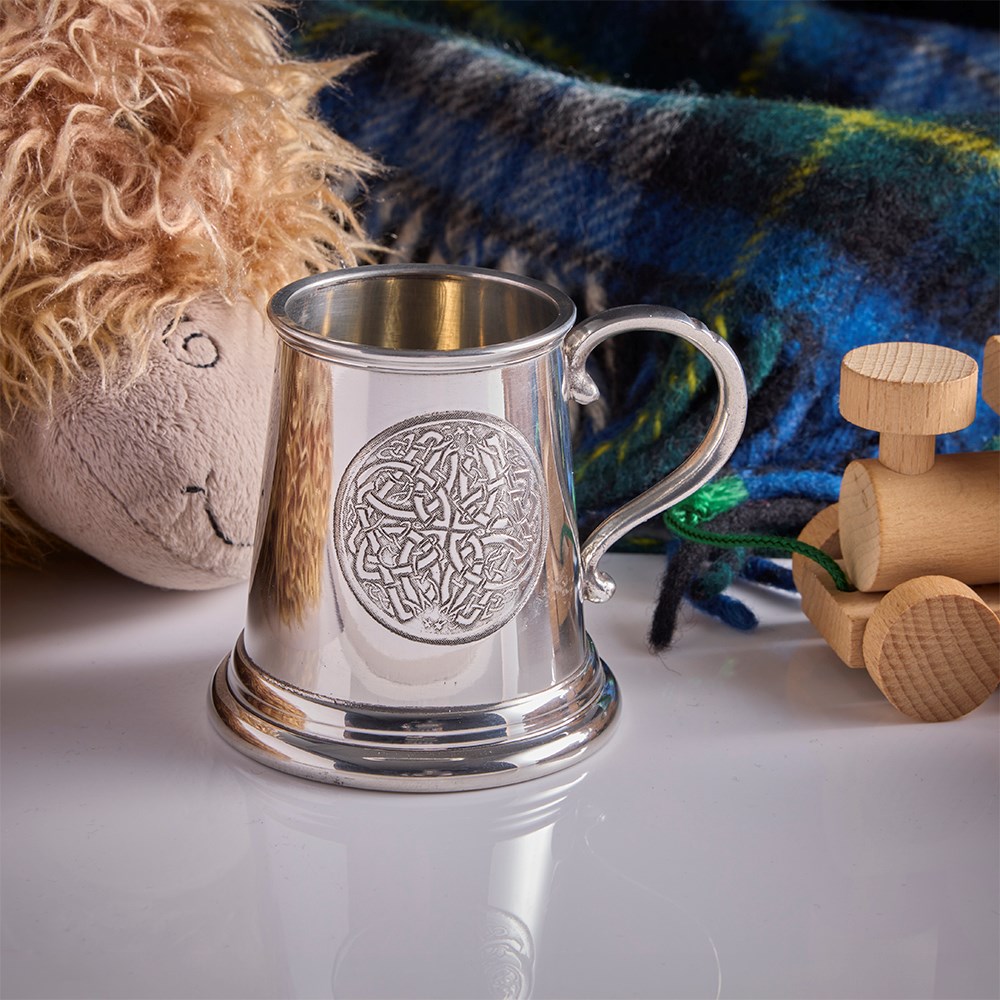 Celtic Circle Pewter Baby Mug