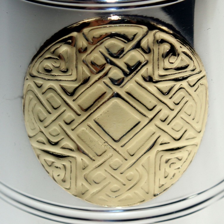 Quarter Pint Celtic Gold Pewter And Brass Baby Mug Quarter Pint Celtic Gold Pewter And Brass Baby Mug