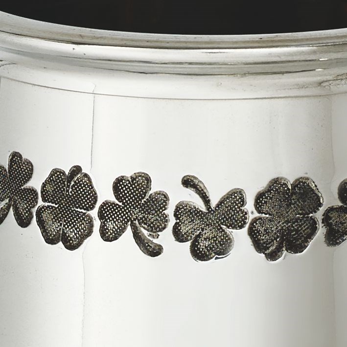 Shamrock Quarter Pint Pewter Baby Mug