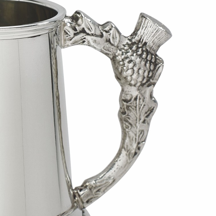 Thistle Handle Pewter Baby Mug