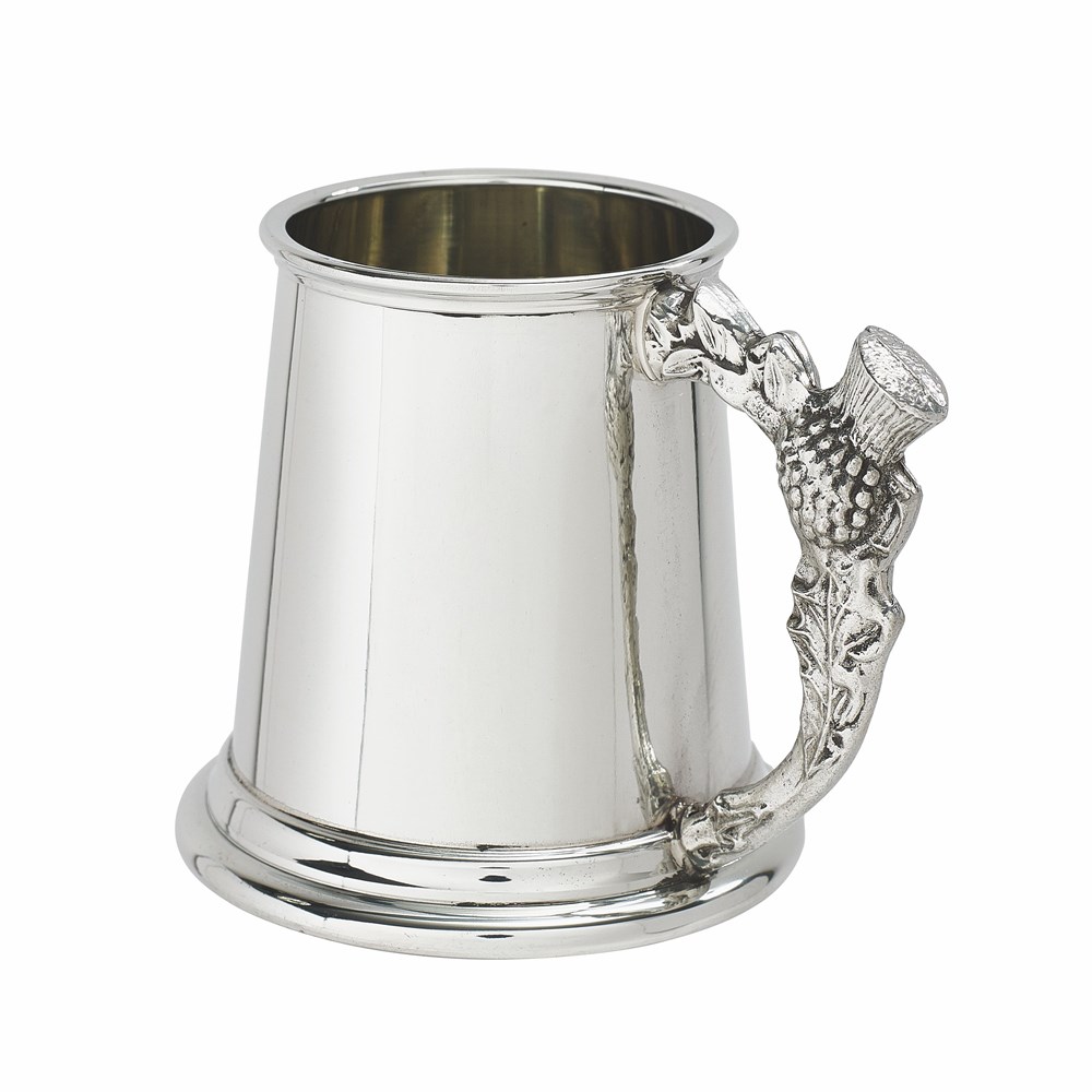 Thistle Handle Pewter Baby Mug Thistle Handle Pewter Baby Mug