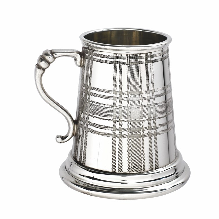 Tartan Pewter Baby Mug