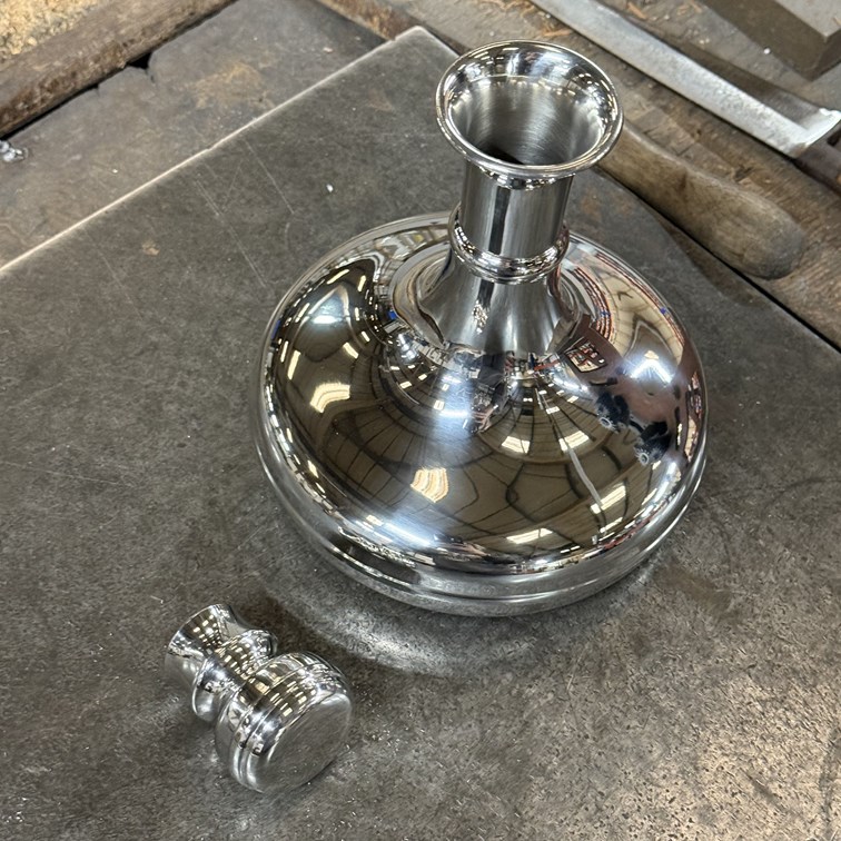 Pewter Ships Decanter