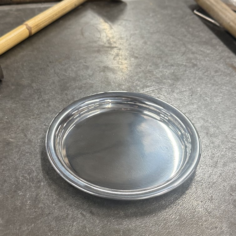 Small 170Mm Round Pewter Tray Small 170Mm Round Pewter Tray