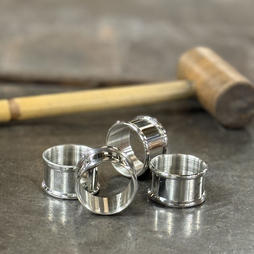 Set Of Four Pewter Napkin Rings Set Of Four Pewter Napkin Rings