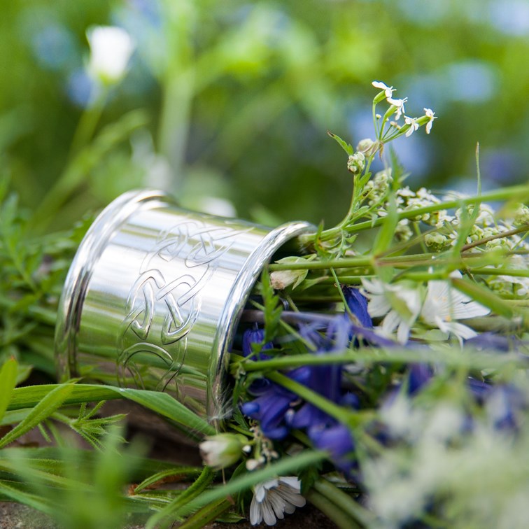 Embossed Celtic Pewter Napkin Ring Embossed Celtic Pewter Napkin Ring